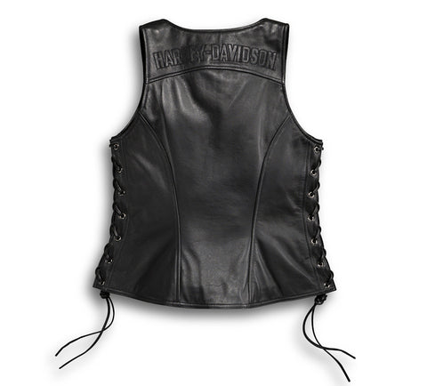 98071-14VW Harley-Davidson Vest-avenue,lthr,blk