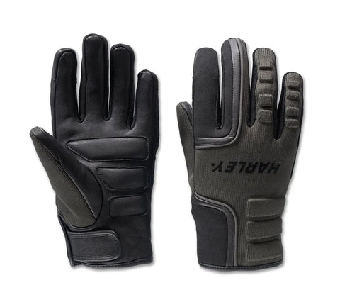 Original Harley-Davidson® Damen HD wasserdichte Dyna Knit Mixed Media Handschuhe - Oliv &amp; Schwarz 98207-24VW Harley Black