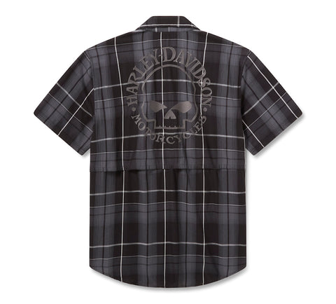 99112-26VM Harley-Davidson Woven Black Plaid Shirt
