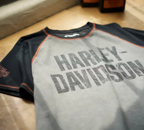 Original Harley-Davidson ® Iron Bar Raglan-T-Shirt für Herren 99187-24VM