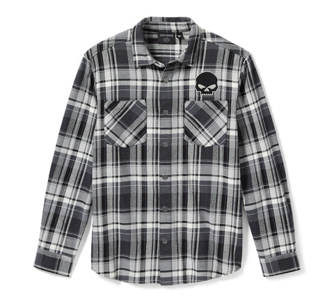 99290-25VM Harley-Davidson Shirt-woven,black/grey Plaid