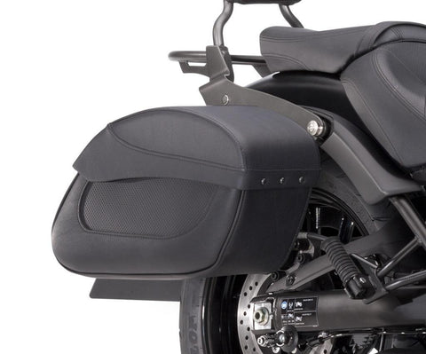 Kawasaki Leather saddlebag kit (Quick Release) 999940523B  KQR Bracket Kit (side bars) (Anthracite/Black)