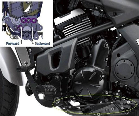 Kawasaki ERGO-FIT™ Extended Reach-Komponenten Vulcan S K53001252C Extended Reach-Rücksitz + Halterung