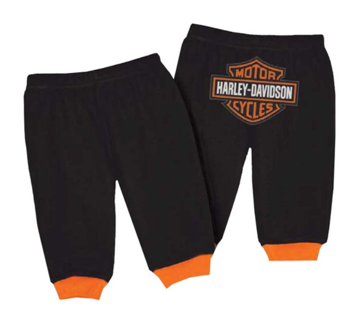 Original Harley-Davidson® Interlock Bar &amp; Shield Logo Hose für Baby-Jungen, Schwarz 4050601