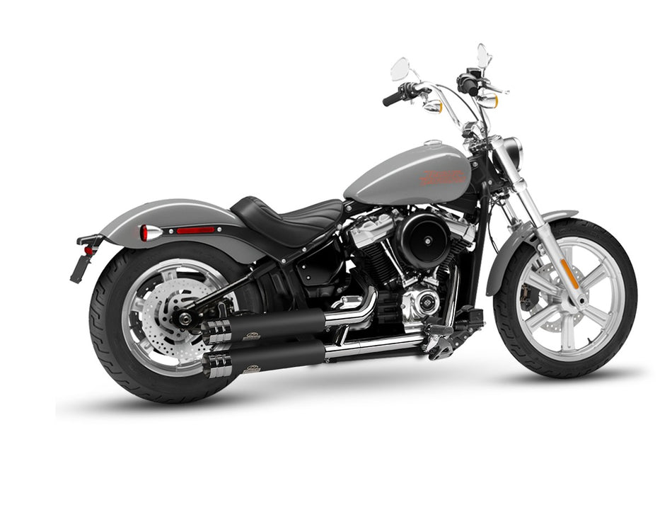 Dr. Jekill & Mr. Hyde Jekill Bomb Wrinkle Black Exhaust Harley-Davidson Heritage Classic 107, Softail Slim 107 & Softail Standard 2021–2024 EP-251908