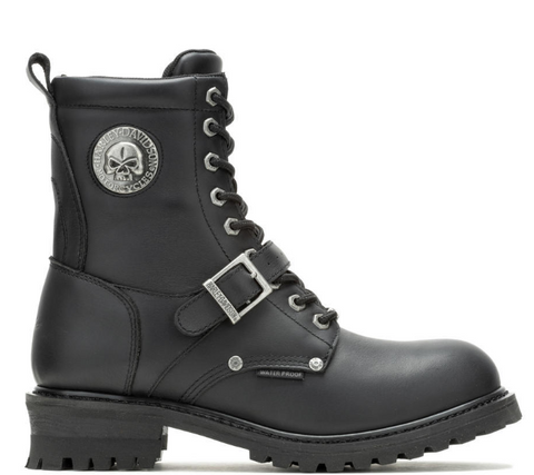 Harley Davidson Faded Glory Skull - Schwarze wasserdichte Reitstiefel D97259