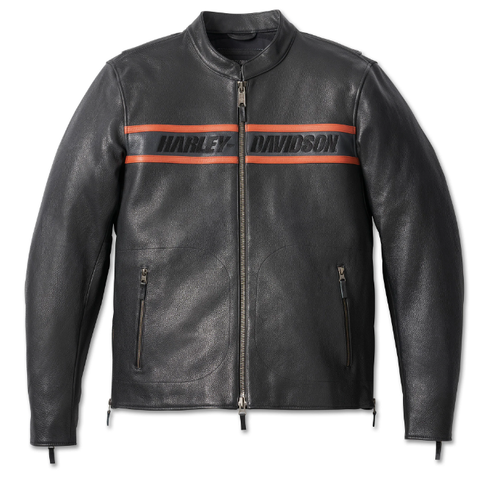 Harley Davidson Herren Victory Lane II Lederjacke - Schwarz 98000-23EM 