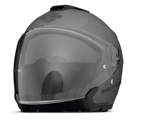 Harley Davidson Maywood II Sun Shield H33 3/4 Helm – Mattschwarz-Silber 98160-22EX 