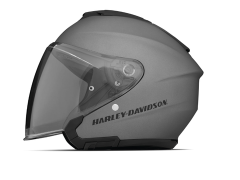 Harley Davidson Maywood II Sun Shield H33 3/4 Helm – Mattschwarz-Silber 98160-22EX 
