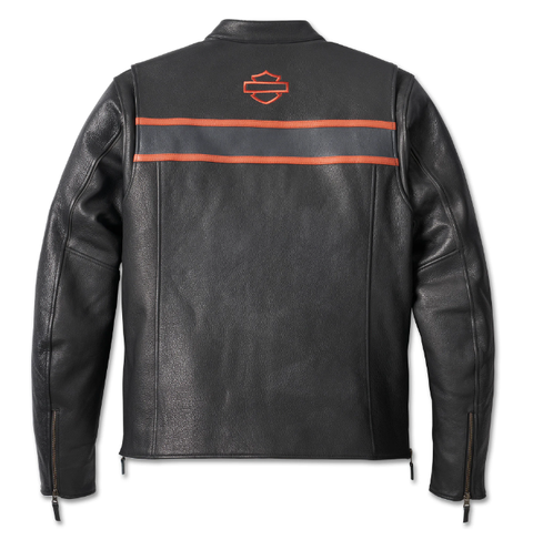 Harley Davidson Herren Victory Lane II Lederjacke - Schwarz 98000-23EM 