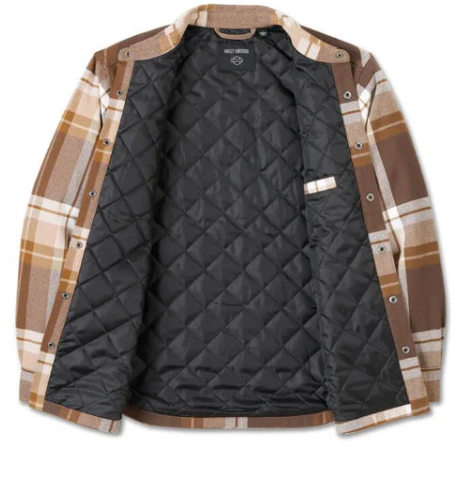 Harley-Davidson In Between The Line Hemdjacke – Kariert – Java &amp; Toffee 96039-25VM