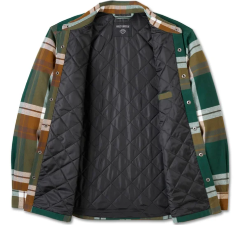 Harley-Davidson In Between The Line Hemdjacke – Kariert – Java &amp; Rainforest 96038-25VM 