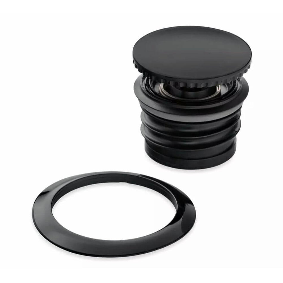Harley Davidson 63140-10B BÜNDIG MONTIERTER TANKDECKEL SCHWARZ GLÄNZEND KIT, TANKEINFÜLLKAPPE, BÜNDIG, 4,5/2,1 G, SCHWARZ/SP