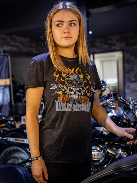 Gateshead Harley-Davidson® Händler-T-Shirt Skull Light 3001749-BLK