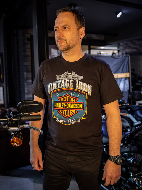 Gateshead Harley-Davidson® Händler-T-Shirt Verchromt USA3001699-BLK