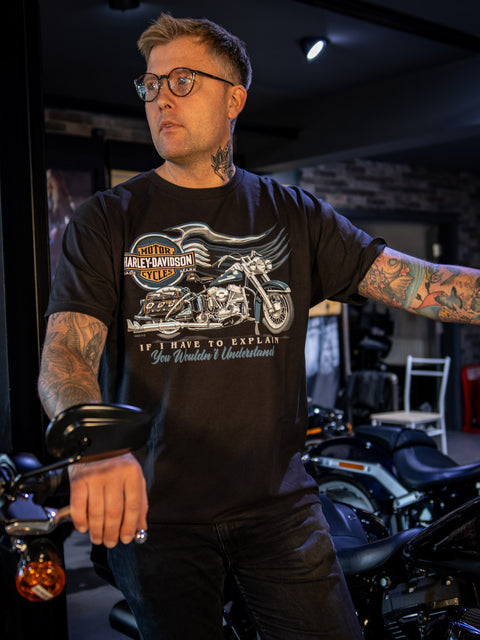 Gateshead Harley-Davidson® Händler-T-Shirt Chrome Wing 3001688