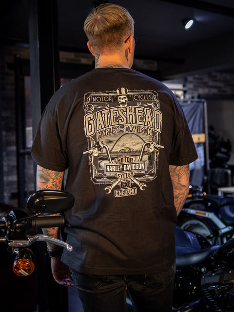 Gateshead Harley-Davidson® Händler-T-Shirt Chrome Wing 3001688