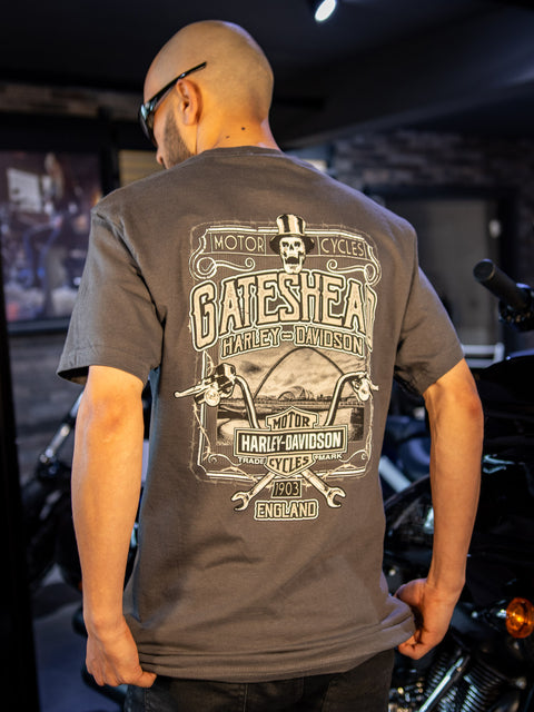 Gateshead Harley-Davidson® Händler-T-Shirt Legend Badge USA 3001704-BLK