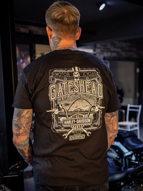 Gateshead Harley-Davidson® Händler-T-Shirt Speed ​​Dude 3001710-BLK