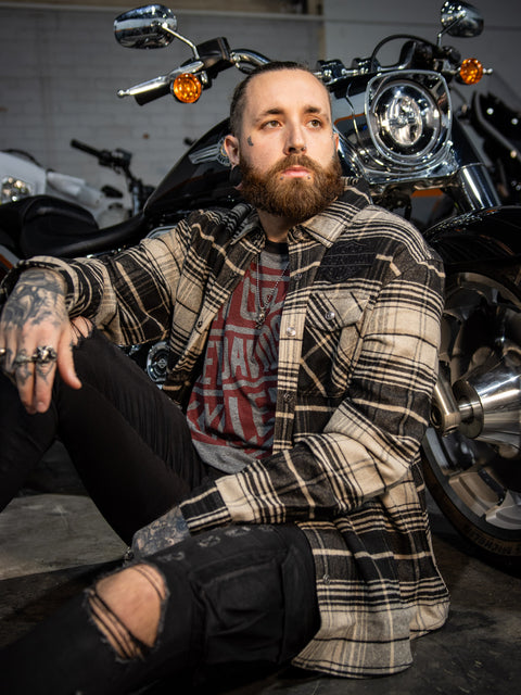 Original Harley-Davidson® Hemd Bar &amp; Shield Premium Plaid schwarz 96223-24VM 