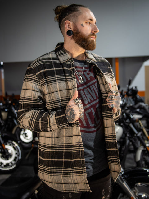 Original Harley-Davidson® Hemd Bar &amp; Shield Premium Plaid schwarz 96223-24VM 