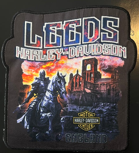 Original Leeds Harley-Davidson Aufnäher zum Aufnähen „Kirkstall Abbey“ HD-217393