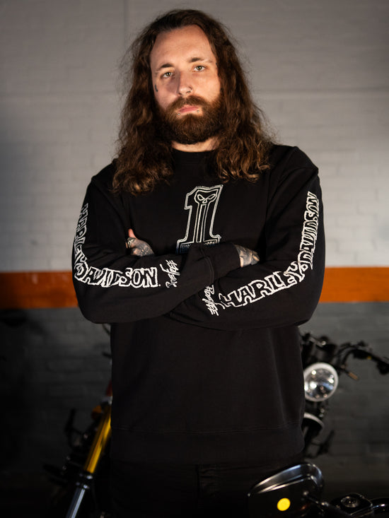 Original Harley-Davidson® Willie G Sketchy #1 Rundhals-Sweatshirt - True Black 96791-24VX 