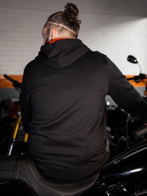 Original Harley-Davidson® Kapuzenpullover mit Reißverschluss und Bar-Schriftzug für Herren, 99191-24VM