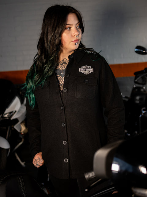 Original Harley-Davidson Damen Hemdjacke Onwards schwarz 96275-24VW