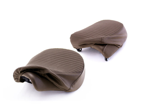 Royal Enfield - Brown Pleated Seat Cover - KXA00135