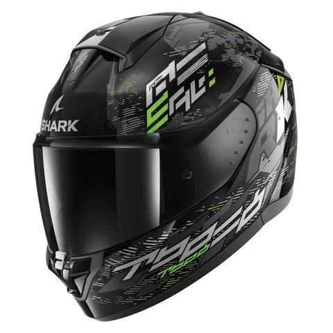 SHARK RIDILL 2 HELM MOLOKAI SCHWARZ / SILBER / GRÜN HE1109E-KSG