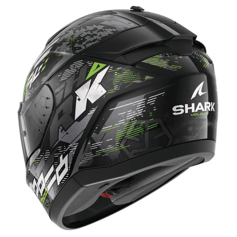 SHARK RIDILL 2 HELM MOLOKAI SCHWARZ / SILBER / GRÜN HE1109E-KSG