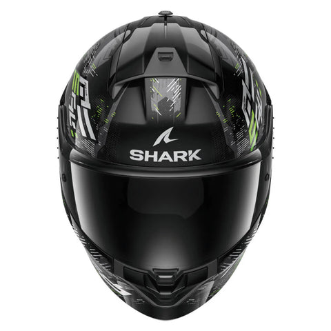 SHARK RIDILL 2 HELM MOLOKAI SCHWARZ / SILBER / GRÜN HE1109E-KSG