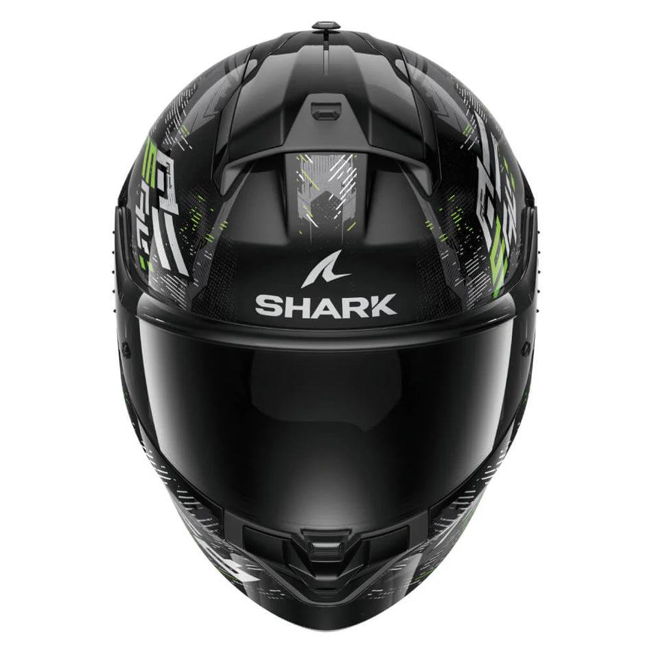 SHARK RIDILL 2 HELM MOLOKAI SCHWARZ / SILBER / GRÜN HE1109E-KSG