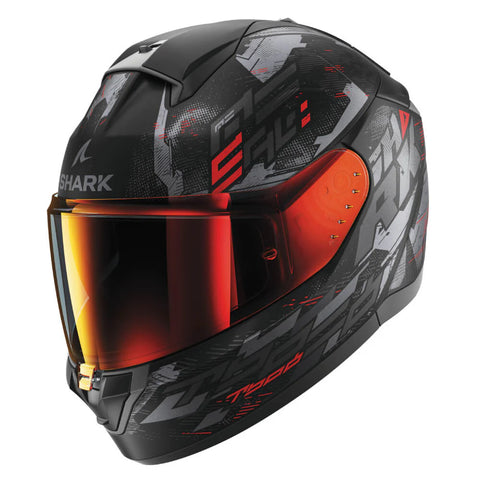 SHARK RIDILL 2 HELM MOLOKAI MATT SCHWARZ / ANTHRAZIT / ROT HE1110E-KAR
