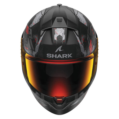 SHARK RIDILL 2 HELM MOLOKAI MATT SCHWARZ / ANTHRAZIT / ROT HE1110E-KAR