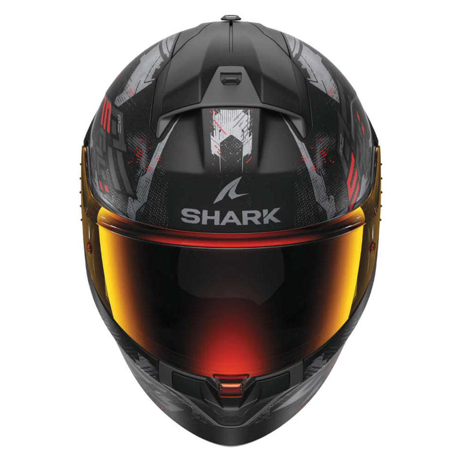 SHARK RIDILL 2 HELM MOLOKAI MATT SCHWARZ / ANTHRAZIT / ROT HE1110E-KAR