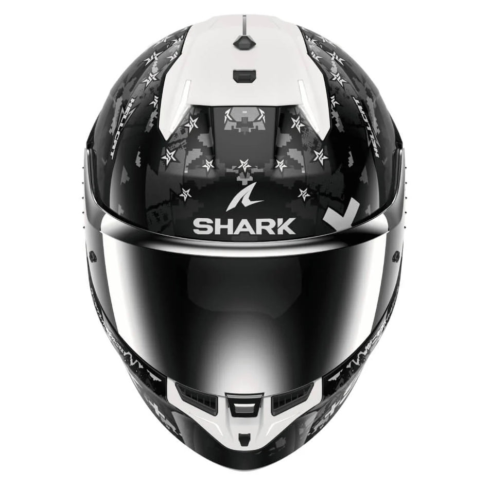 SHARK SKWAL I3 HELM HELLCAT SCHWARZ / WEISS / ANTHRAZIT HE0828E-KUS