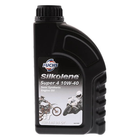 Silkolene Super 4 SAE 10W-40 Teilsynthetisches 4-Takt-Motorrad-Motocross-Motoröl, 1 l