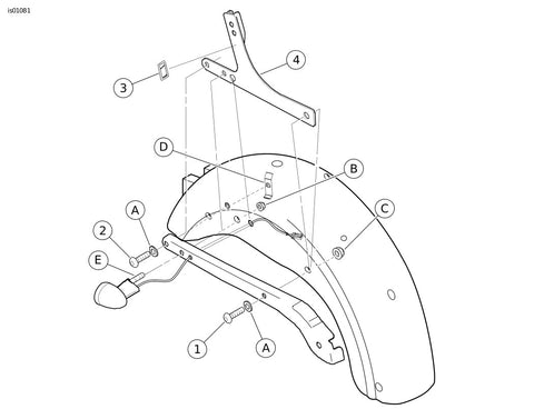 Harley-Davidson 53925-04 XL Starre Seitenplatten