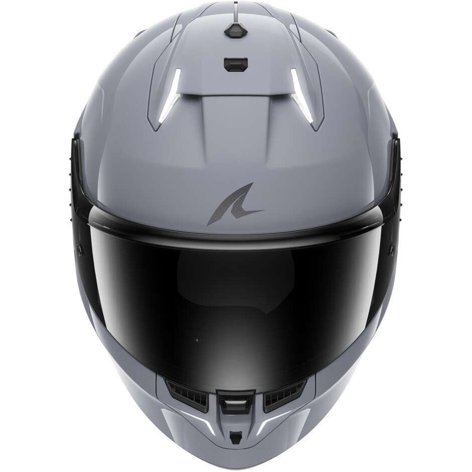 SHARK Motorradhelm mit LEDSKWAL i3 DARK SHADOW EDITION Gun Silver he0824es05
