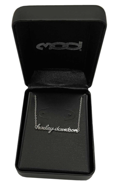 Harley-Davidson® HD-Halskette mit zarter Schreibschrift für Damen, HDN0375