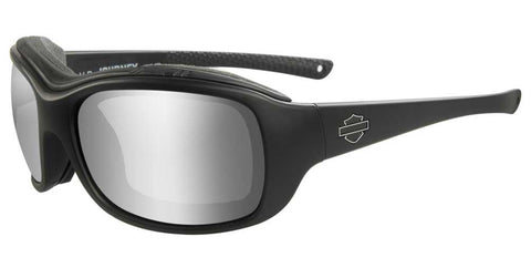 Harley-Davidson® Herren-Sonnenbrille Journey PPZ mit silbernen Flash-Gläsern, schwarzer Rahmen HDJNY04