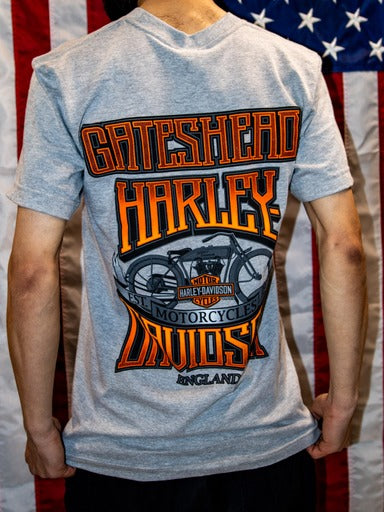 Gateshead Harley-Davidson® Händleroberteil - 1903 Flag Adt T Heather Grey 3001769-HTGY