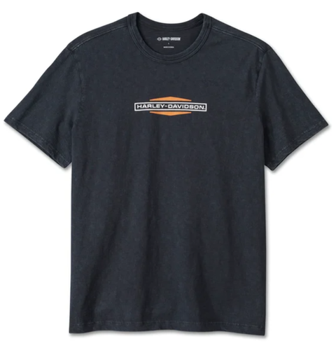 Original Harley-Davidson Herren Stacked Bar &amp; Shield Slub T-Shirt - Harley Black 96012-25VM 