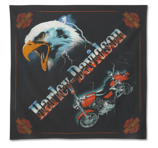Echtes HD Eagle Rider Bandana - Harley Schwarz 97620-25VX 