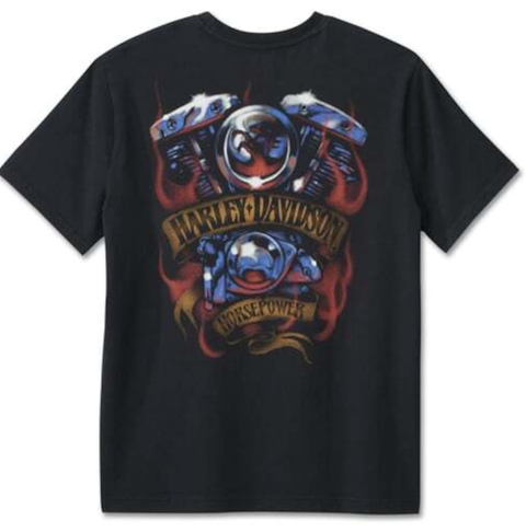 Original Harley-Davidson T-Shirt „Loaded With Horse Power“ 96127-25VM