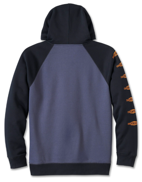 Old English Stacked Bar &amp; Shield Raglan-Kapuzenpullover für Herren - Farbblock 96005-25VM 