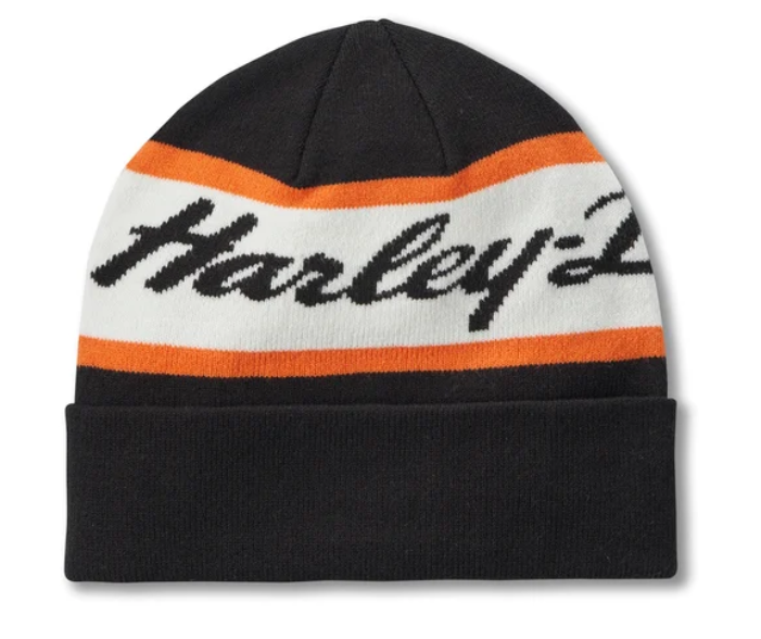Echte HD Script Beanie - Harley Schwarz 97630-25VM 
