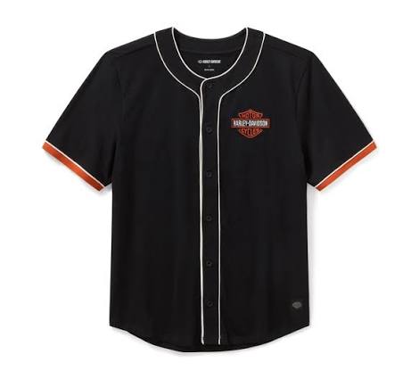 96457-26VM Harley-Davidson Baseball Jersey-Knit Black